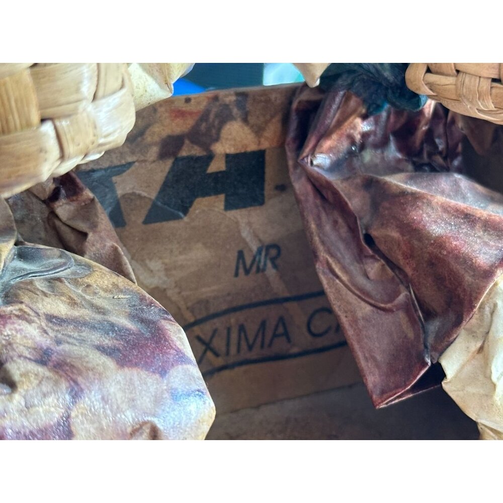 Village Workers Mexican Folk Art Figurines Baskets Of Harvest Beans Paper Mache - Picture 12 of 16